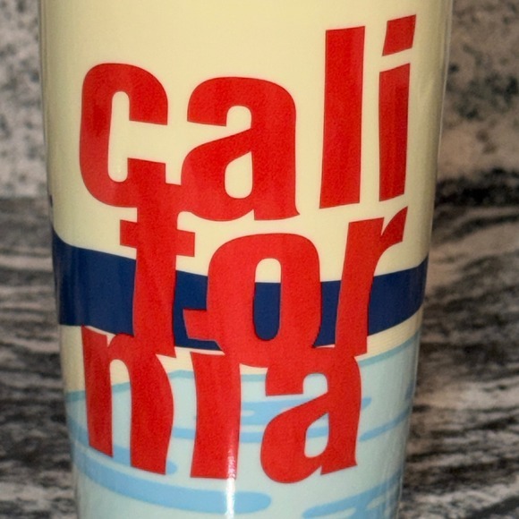 Starbucks 12oz 355mL California Travel Tumbler Mug Palm Trees Sun‎ Design w/ Lid - Picture 7 of 16